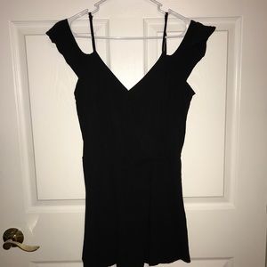 Black cotton romper